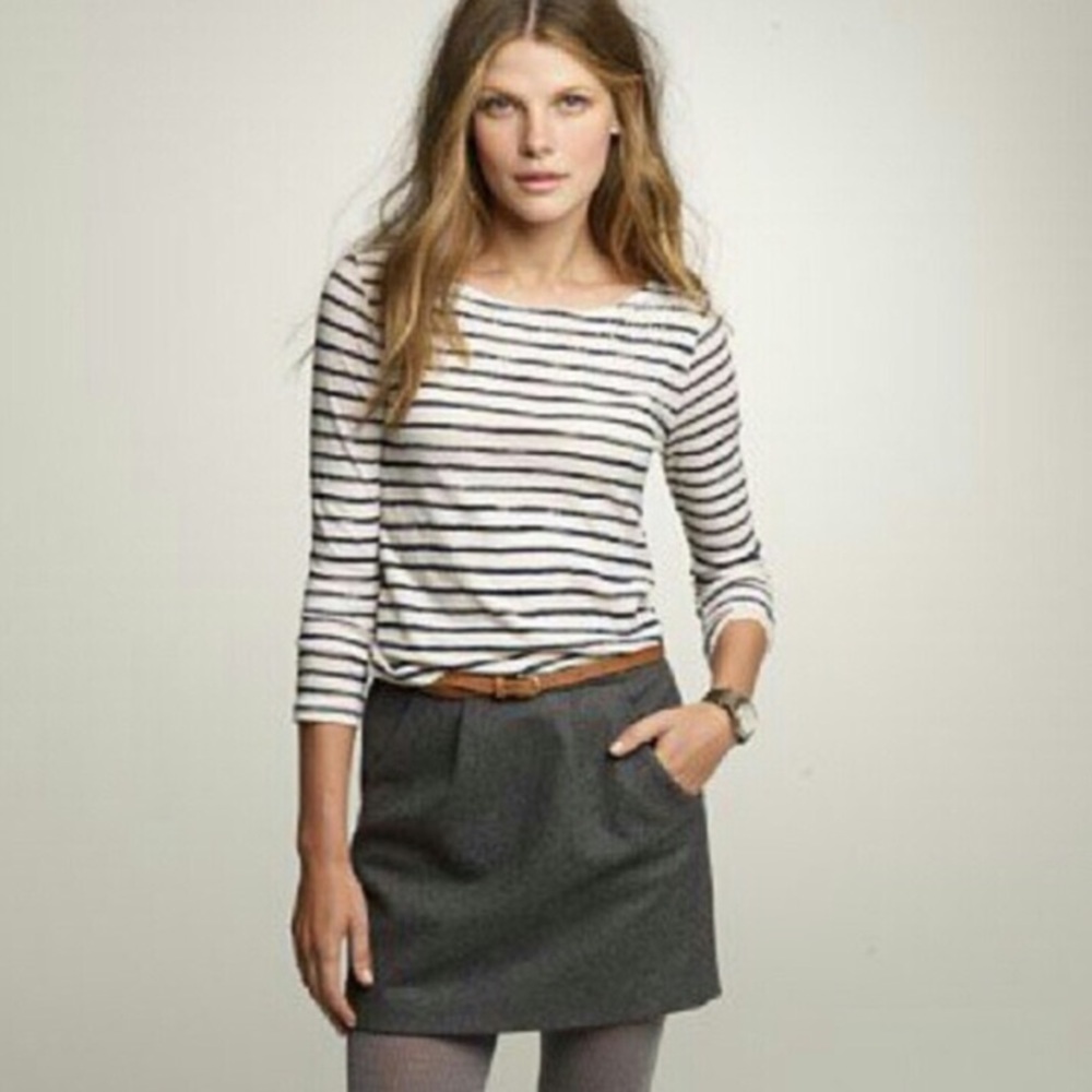 J. Crew wool mini skirt